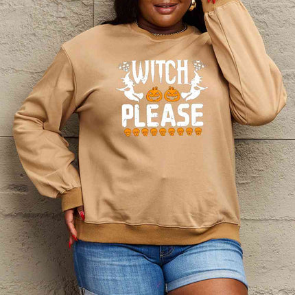 Simply Love Full Size WITCH PLEASE Graphic Sweatshirt