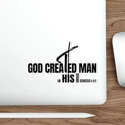 Uniquely You Die-Cut Sticker, God Created Man In His Image Genesis 1 27