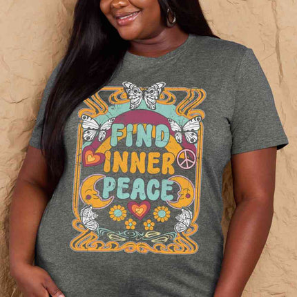 Simply Love Full Size FIND INNER PEACE Graphic Cotton T-Shirt
