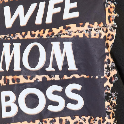 Simply Love WIFE MOM BOSS Leopard Graphic T-Shirt - Vickie Lynn's