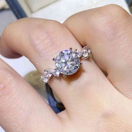 2 Carat Moissanite 925 Sterling Silver Ring
