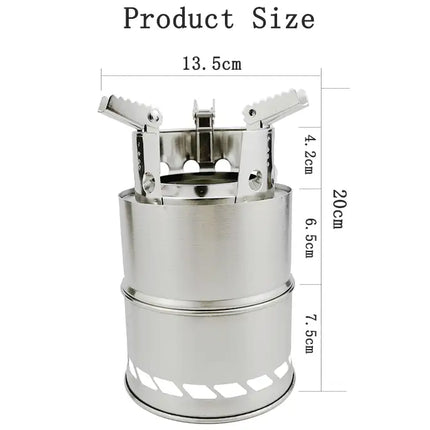 Outdoor Mini Stainless Steel Folding Wood Stove Wood Stove Portable Bbq Camping Stove