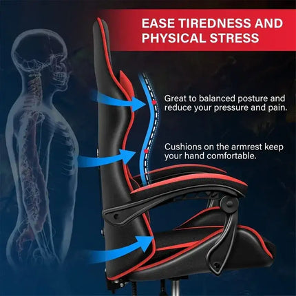 Racing Style Nylon Seats Office Chair Gaming Chair With Sturdy Metal Base,Abjustable Height and Back