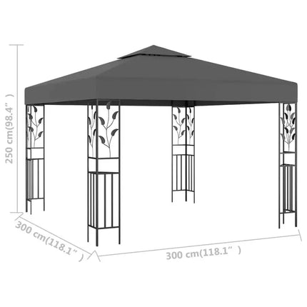 Gazebo 118.1"x118.1" Anthracite