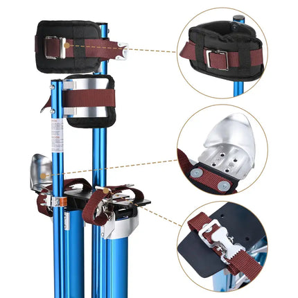 50in to 64in Blue Aluminum Drywall Stilt