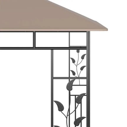 Gazebo with Mosquito Net 9.8'x9.8'x9' Taupe 180 g/m2