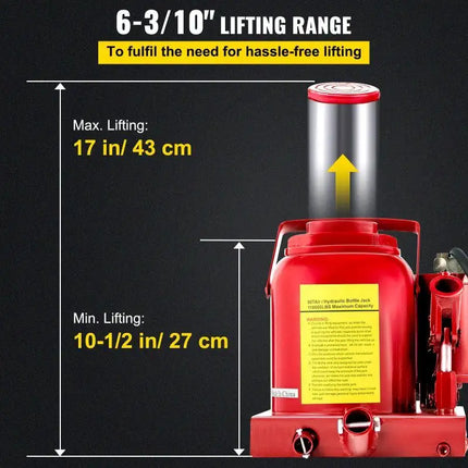 Heavy Duty Auto Truck RV Repair Manual Air Hydraulic Bottle Jack 20/32/50 Ton