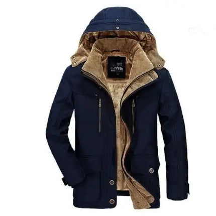 Men's Cotton Padded Plus Padded Multi-Pocket Jacket