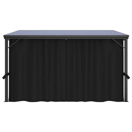 Gazebo with Curtain 13.3'x9.6'x8' Anthracite