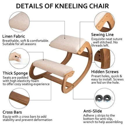 Office And Home Multi Furctions Strengthen Muscles Relieve Fatigue Furniture Kneeling Chair