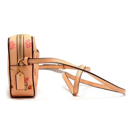 NEW Coach Pink Mini Mystical Floral Print Canvas Camera Crossbody Bag