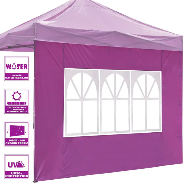 10x10ft EZ Canopy Gazebo With Windows/Purple