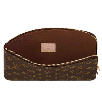NEW Louis Vuitton Brown Monogram Coated Canvas Etui Voyage PM Clutch Pouch Bag