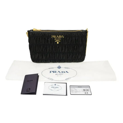 NEW Prada Black Nappa Quilted Nylon Crossbody Bag