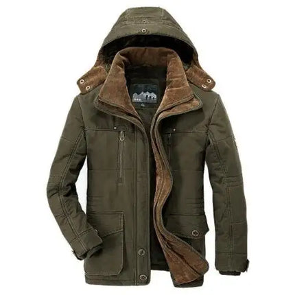 Men's Cotton Padded Plus Padded Multi-Pocket Jacket