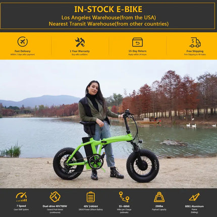 Dual-Drive Fat Tire E-bike Pro