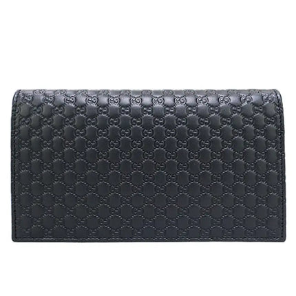 NEW Gucci Black Micro GG Guccissima Crossbody Wallet Bag Purse