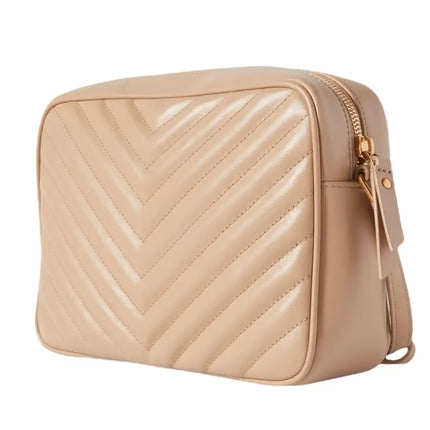NEW Saint Laurent Beige Quilted Leather Lou Crossbody Camera Shoulder Bag