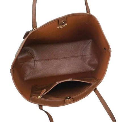 NEW Coach Brown City Tote Monogram Signature Canvas Tote Shoulder Bag