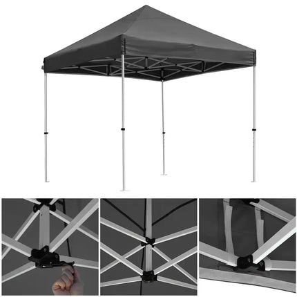 10X10ft EZ Pop Up Canopy Folding Gazebo/Black