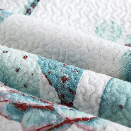 Juego de edredón de algodón de 3 piezas, colcha reversible, juego de colcha ligera para cama tamaño Queen/completo durante todas las estaciones