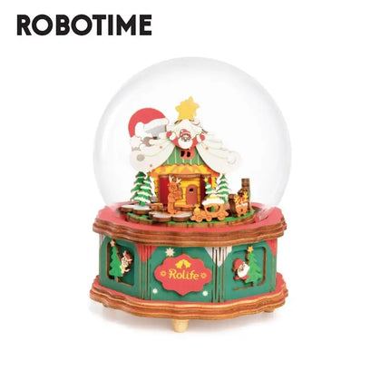 Robotime New Arrival DIY 3D Kitty Ballet Wooden Puzzle Game Assembly Moveable Music Box Toy Gift for Children Kids Adult AM