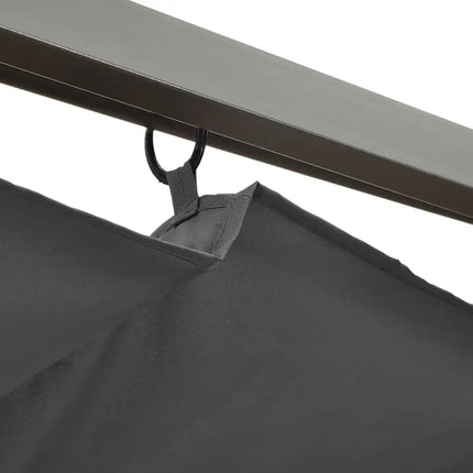 Pergola with Retractable Roof Anthracite 118.1"x118.1" Steel 180 g/m? - Vickie Lynn's