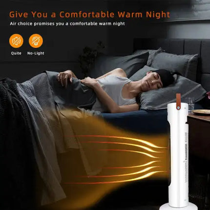 24 Inch Electric Space Heater with Remote 4 Heat Modes Setting, Overheating Protection