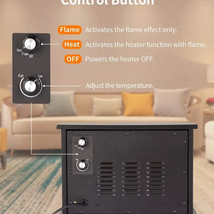 KUPPET Portable Mini Tabletop Electric Fireplace Space Heater