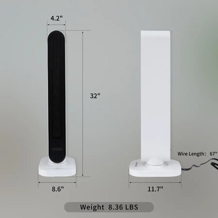 32 Inch Electric Space Heater with Remote 4 Heat Modes Setting, Overheating Protection