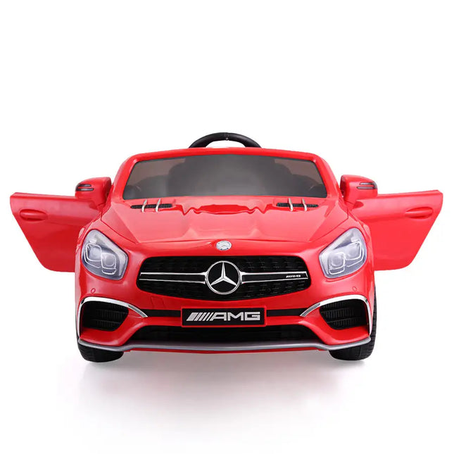 12V Mercedes-Benz Licensed Electric Kids Ride on Car; Battery Powered Vehicle with LED Lights; Music; USB; MP3; Spring-Suspension RC 4-Wheeler; Red