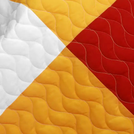 [Poker?King] 3PC Vermicelli-Quilted Patchwork Quilt Set (Full/Queen Size)