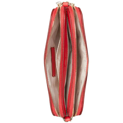 NEW Kate Spade Digital Red Staci Nouveau Bloom Double Zip Small Leather Camera Crossbody Bag