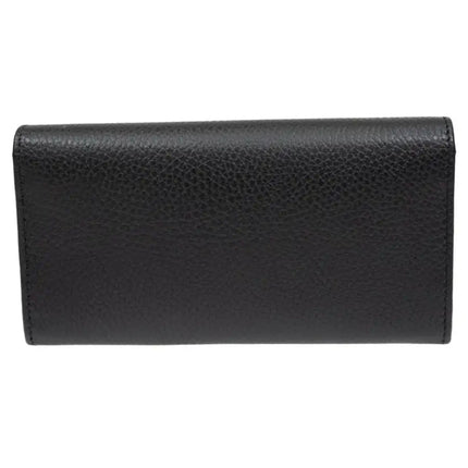 NEW Gucci Black Interlocking G Leather Long Wallet Clutch Bag