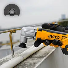 INGCO 20V Cordless DIY Oscillating Tool Kit with 8 PCS Accessory Kit (With Battery and Charger) CMLI2001A
