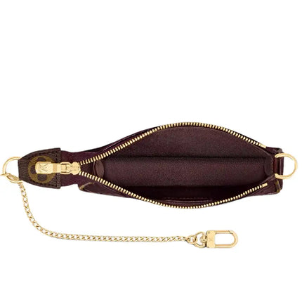 NEW Louis Vuitton Amarante Red LV Monogram Vernis Patent Leather Mini Pochette Accessories Clutch Bag