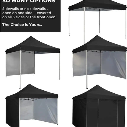 10' x 10' Pop Up Sidewall Canopy Tent - 5 pieces of sidewall with Rolling Storage Bag