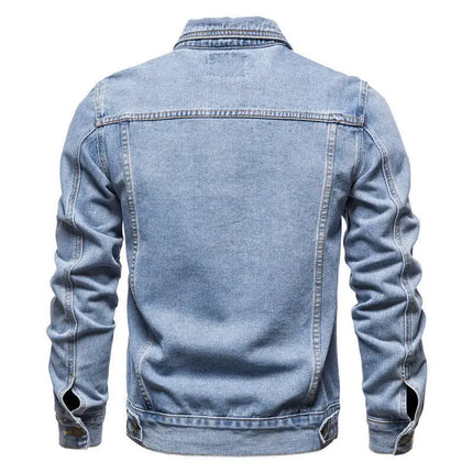 Men's Denim Jacket Casual Button Down Jeans Coat