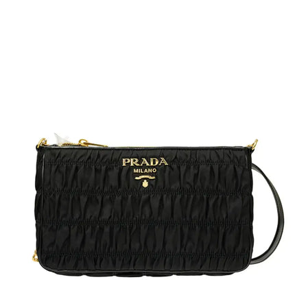 NUEVO bolso bandolera de nailon acolchado de napa negra de Prada