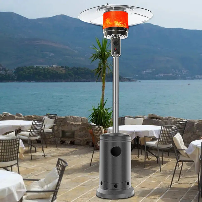 Calentador de patio al aire libre con ruedas,Calentador de patio al aire libre premium de propano 46,000 BTU