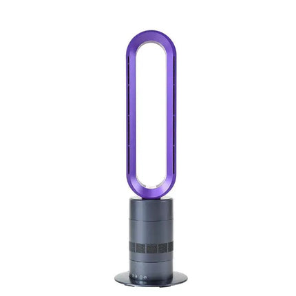 32 in. Space Heater Bladeless Tower Fan, Heater & Fan Combo, 9H Timer 10 Speeds with Remote Control for Home-Purple