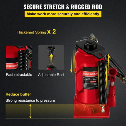Heavy Duty Auto Truck RV Repair Manual Air Hydraulic Bottle Jack 20/32/50 Ton