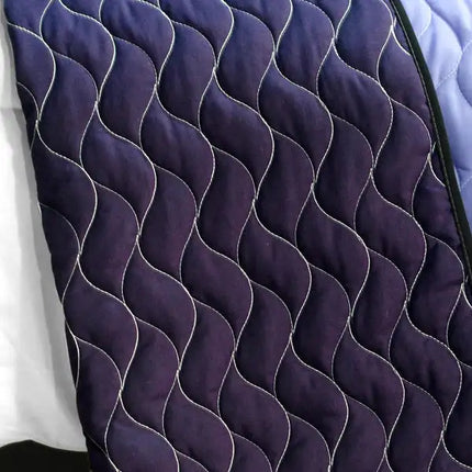 [Purple Roadster] 3PC Vermicelli - Quilted Patchwork Quilt Set (Full/Queen Size)