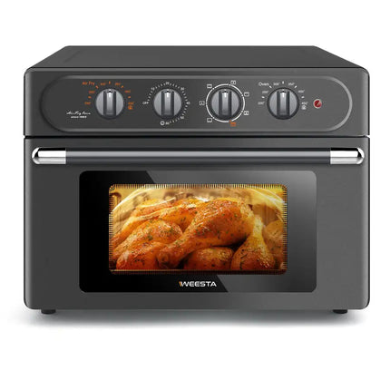 Combo de horno, encimera de horno de convección 7 en 1 WEESTA, freidora de aire grande de 24 cuartos con accesorios y recetas electrónicas