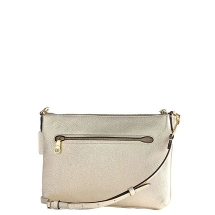 NEW Coach Gold Polly Metallic Leather Crossbody Bag