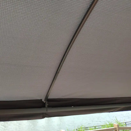 10x10 Ft Outdoor Patio Garden Gazebo Canopy, Outdoor Shading, Gazebo Tent With Curtains