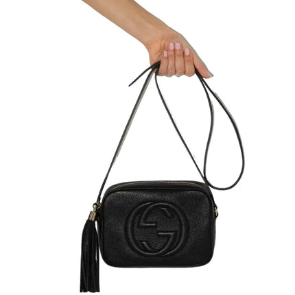 NEW Gucci Black Small Soho Disco Leather Crossbody Bag