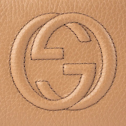 NEW Gucci Beige Soho Leather Zip Around Long Wallet Clutch Bag