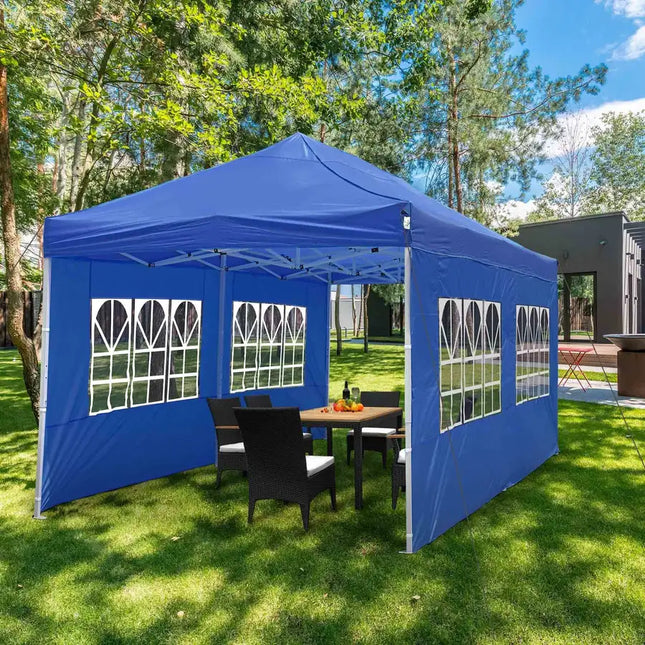 Gazebo plegable con dosel EZ Pop Up de 10 x 20 pies/azul marino