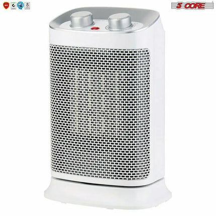Space Heater Portable Electric Heaters for Indoor Use Tower Fast Oscillating Quiet 1500W Ceramic 13" 5 Core HTR TT